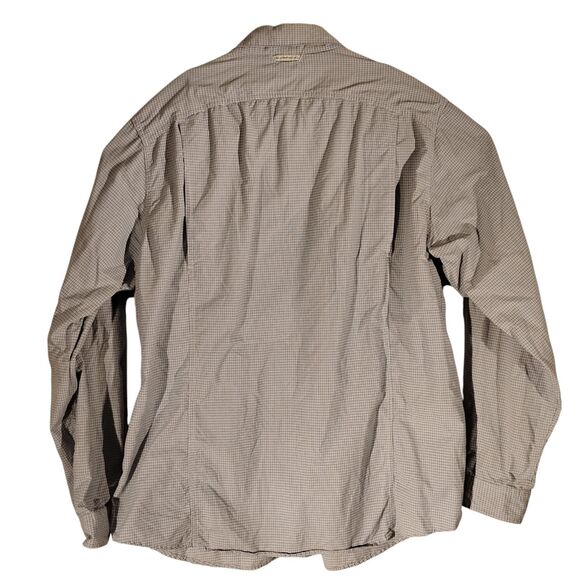 ExOfficio shirt mens L Large blue plaid insect shield snap vented fishing outdoo - Picture 2 of 10